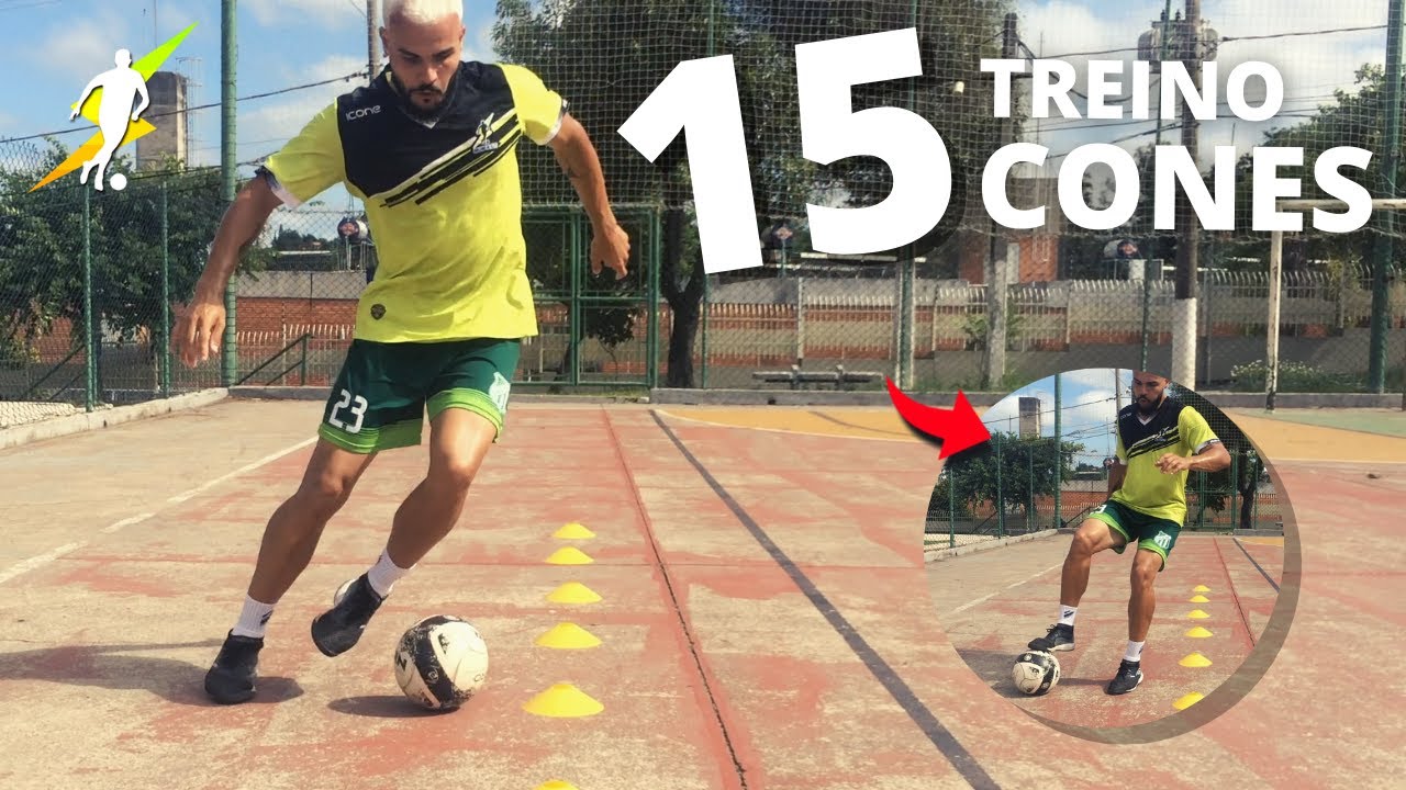 15 EXERCÍCIOS TÉCNICOS COM CONES | Aumente sua velocidade com a bola nos pés