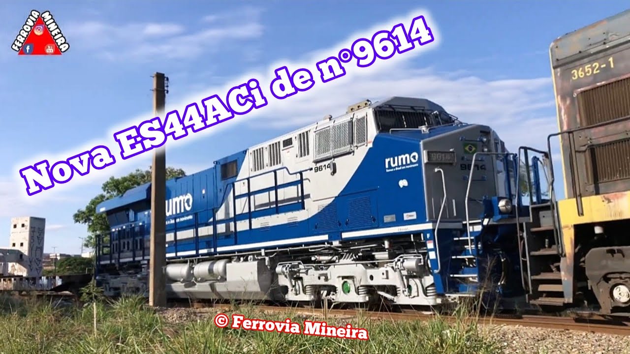 Translado da nova ES44ACi 9614 da rumo / chegada da nova ES44ACi 9614 no pátio barreiro