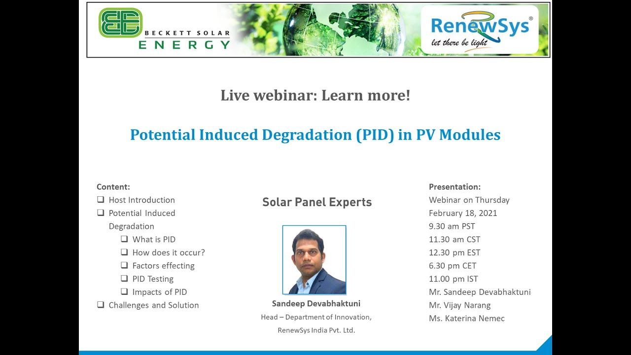 PID in Solar PV Modules