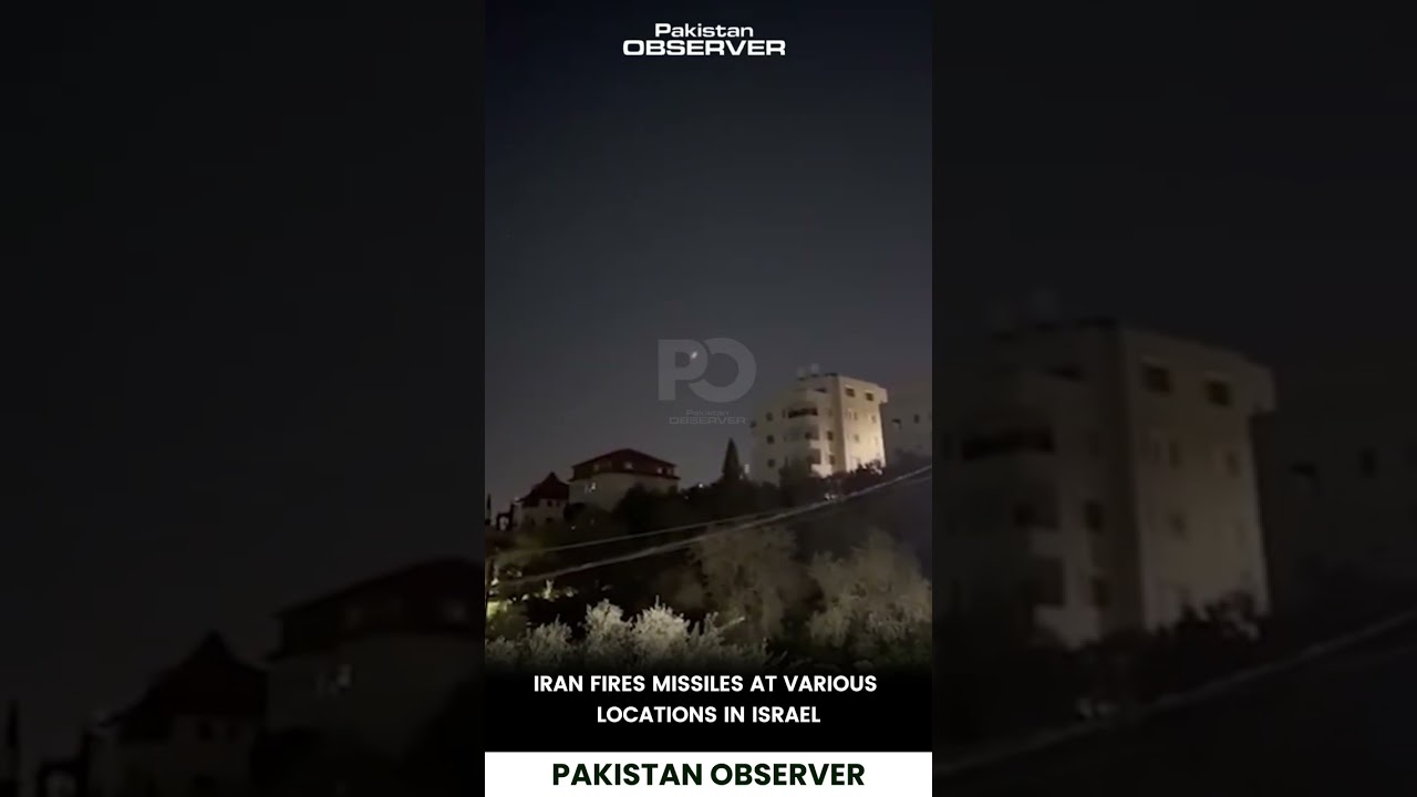 Iran Launches Multiple Missiles at Israel: Tensions Escalate Across the Region | Pakistan Observer