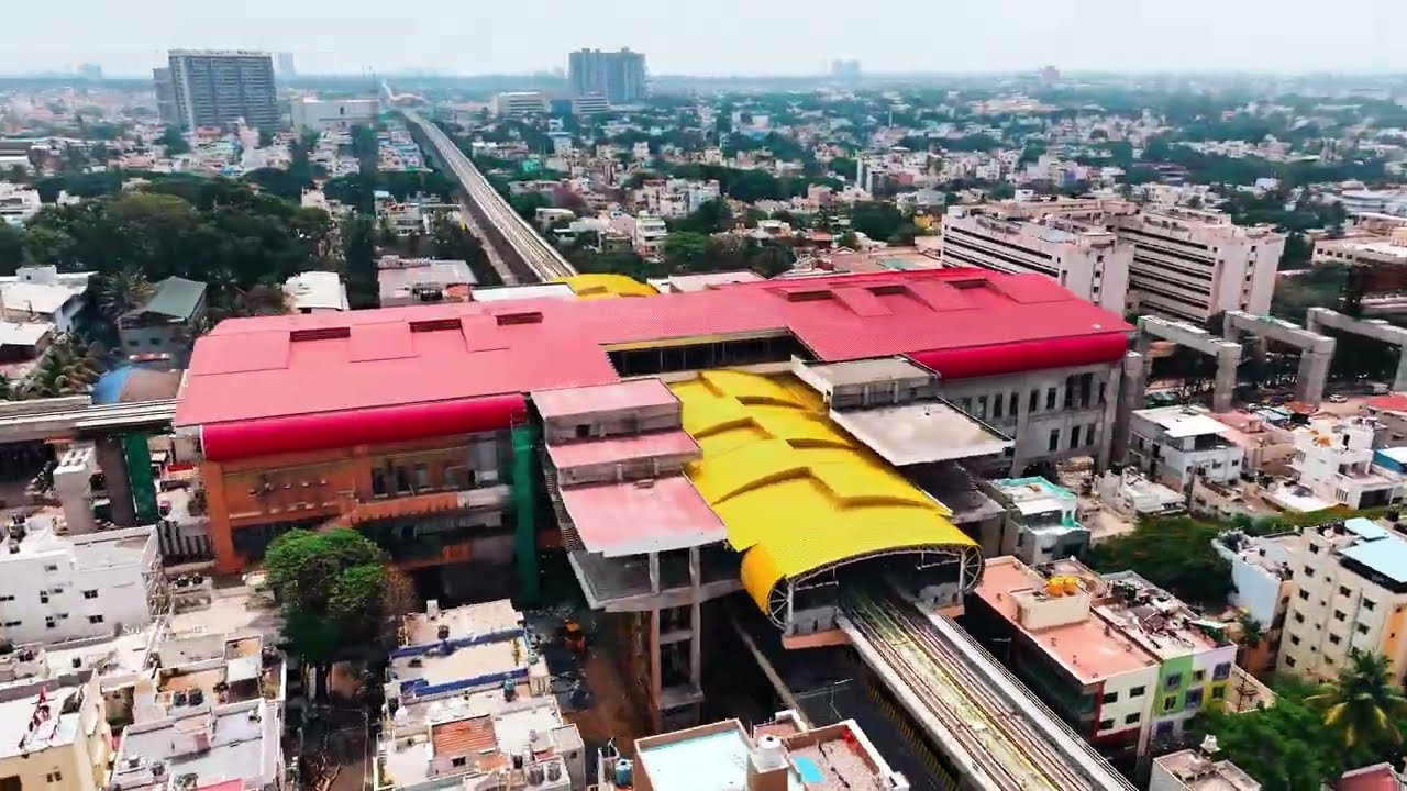 Jayadeva Metro Station Aerial View | Jayanagar, Bangalore
