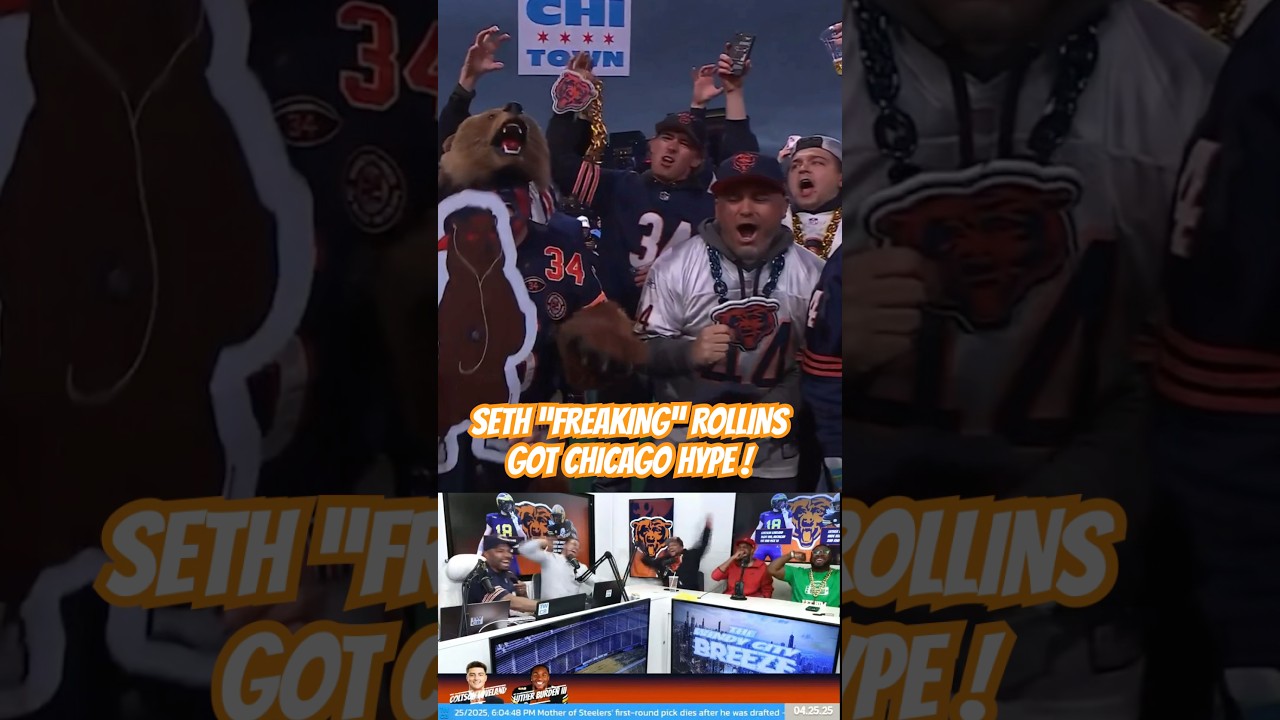 Seth Rollins Had All Chicago Bears Fans Hype Announcing The Draft Pick ! #bears #NFL