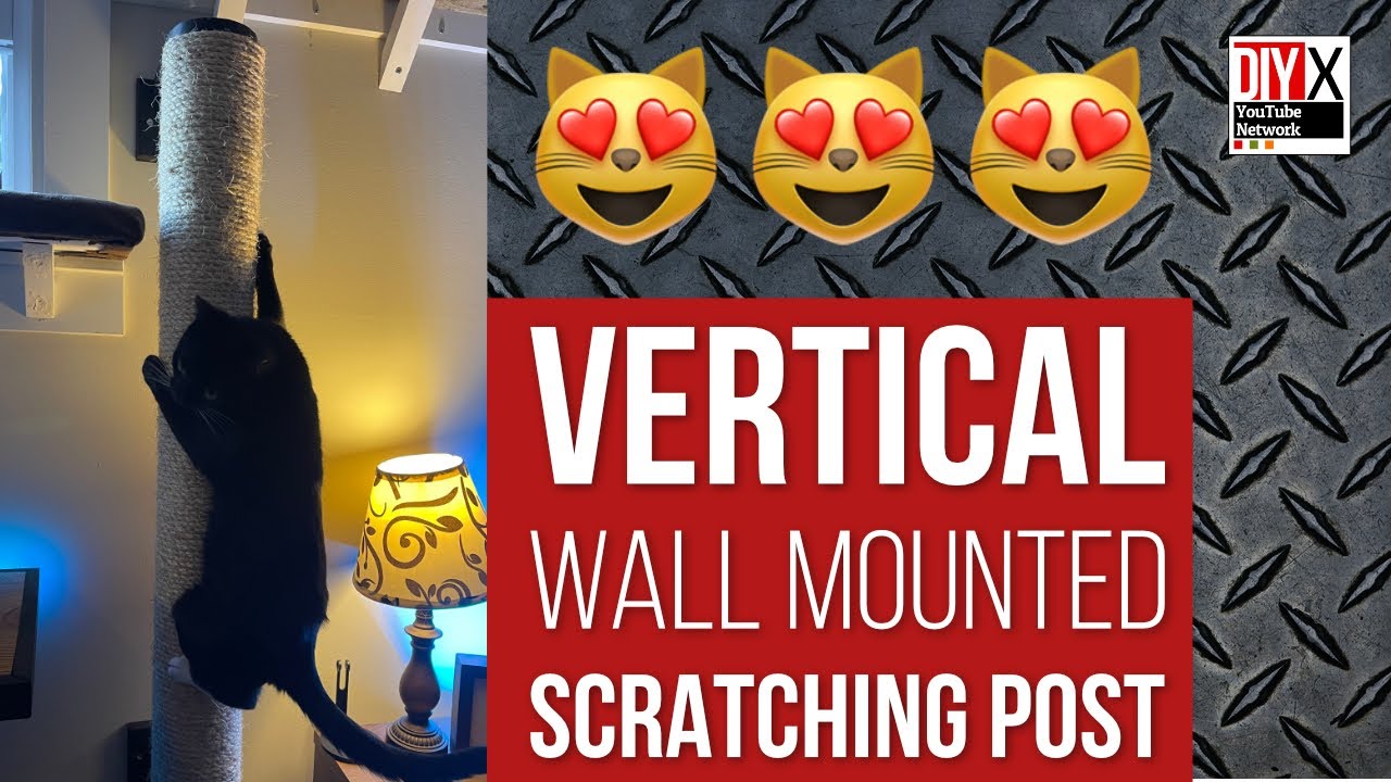Wall Mounted Vertical Cat Climbing/Scratching Post #DIY | #CATS