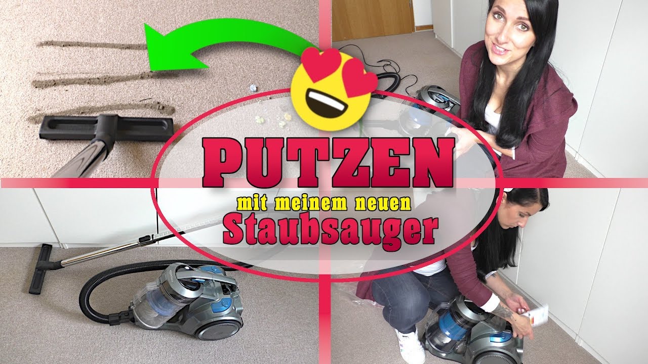 AmazonBasics Beutelloser Zylinder-Staubsauger, 2,5 l, 700 W | UNBOXING + LIVETEST | Frühlingsrolina