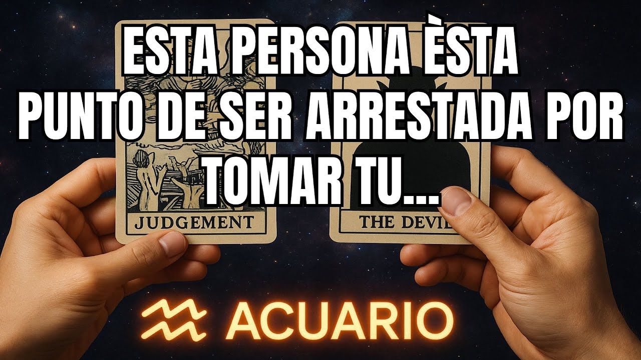 ACUARIO♒️💥Dios está tratando de salvarte de un hombre. El nombre te sorprenderá... #tarot