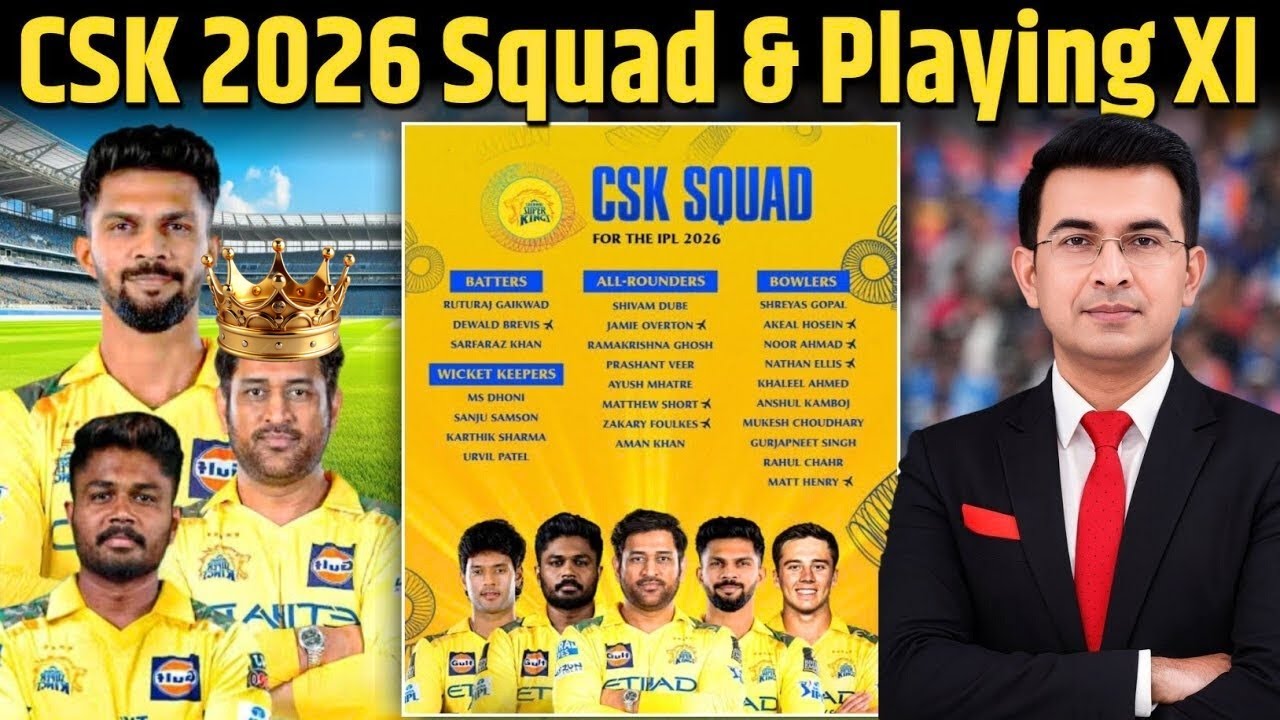 CSK Squad 2026: Full Chennai Super Kings Team & Predicted Playing XI for IPL 2026