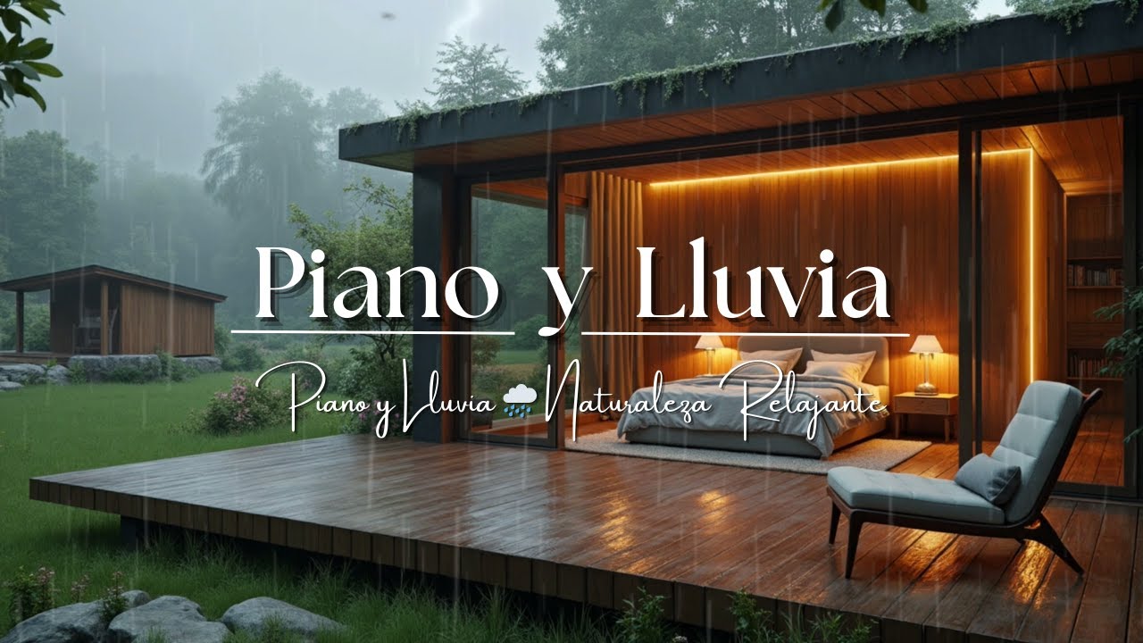 Acuéstate en la Cama, Cierra los Ojos y Concéntrate en el Sonido de la Lluvia y el Piano🌧Te Dormirás