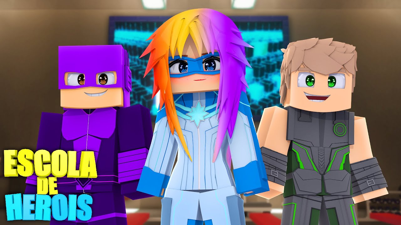Minecraft: *NOVOS* TRAJES DE HEROIS - ESCOLA DE HEROIS Ep.25 ‹‹ P3DRU ››