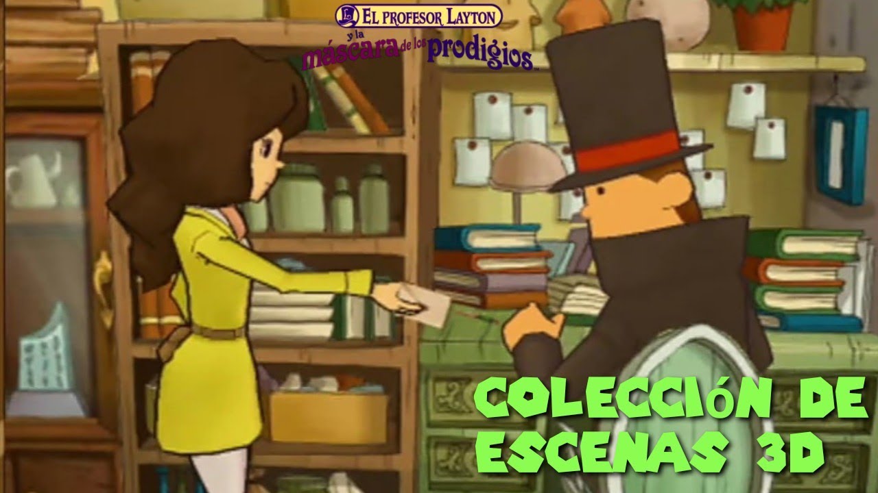 Recopilación de escenas 3D de El Profesor Layton y la Máscara de los Prodigios