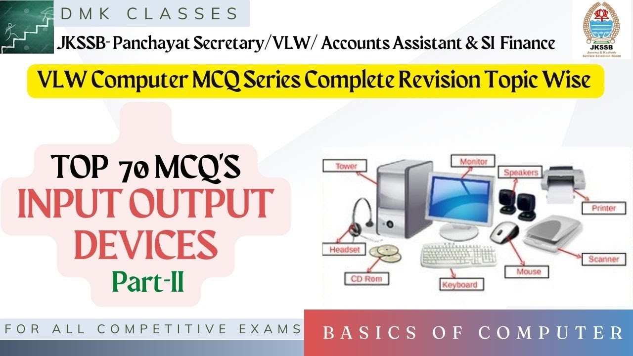 Top 70 mcqs on computer input output devices || computer Input output devices mcq || i/o devices mcq