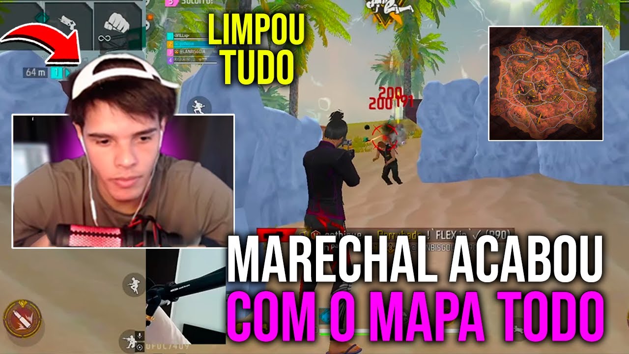 MARECHAL ACABOU COM O MAPA TODO, MELHOR PARTIDA DO ANO? - NO FREE FIRE