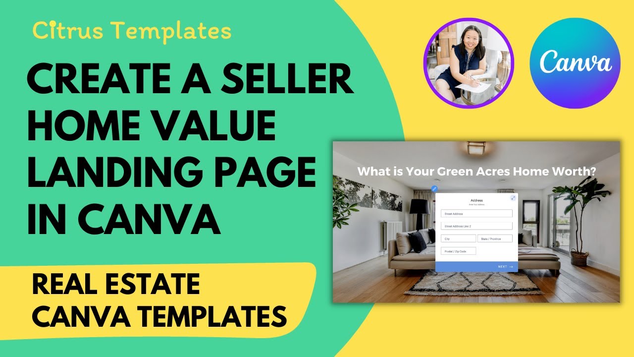 How to Create a Free Seller Home Value Landing Page in Canva