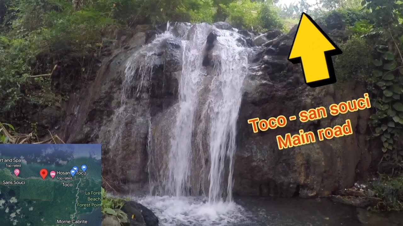 Amazing hidden waterfall  coming from matelot.