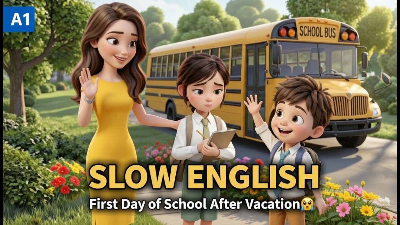 First day of school after vacation/English Listening Practice for Beginners (A1 Level)