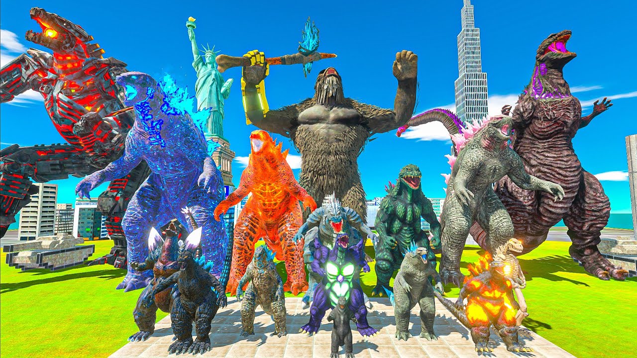 Evolution of Godzilla Size Comparison vs Evolved King Ghidorahs – Kong Revolt Battle - ARBS