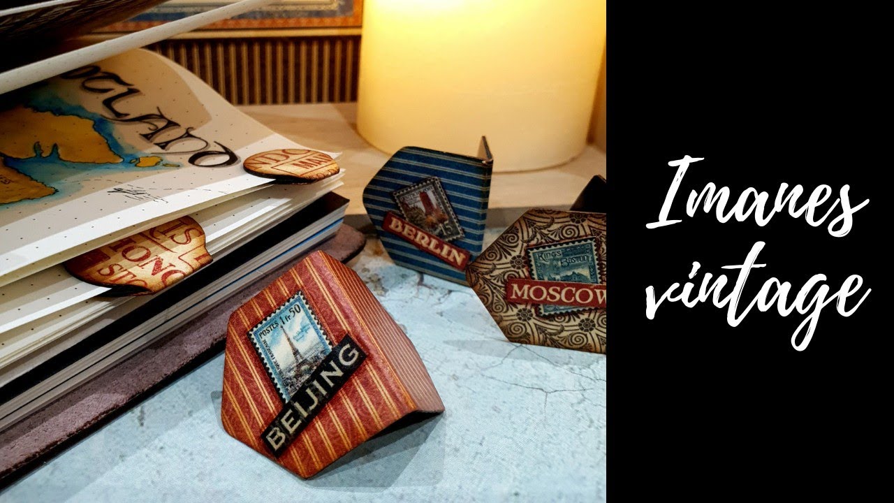 🌟Cómo hacer estos IMANES MARCAPÁGINAS VINTAGE🌟 | DECORA TU CUADERNO |
