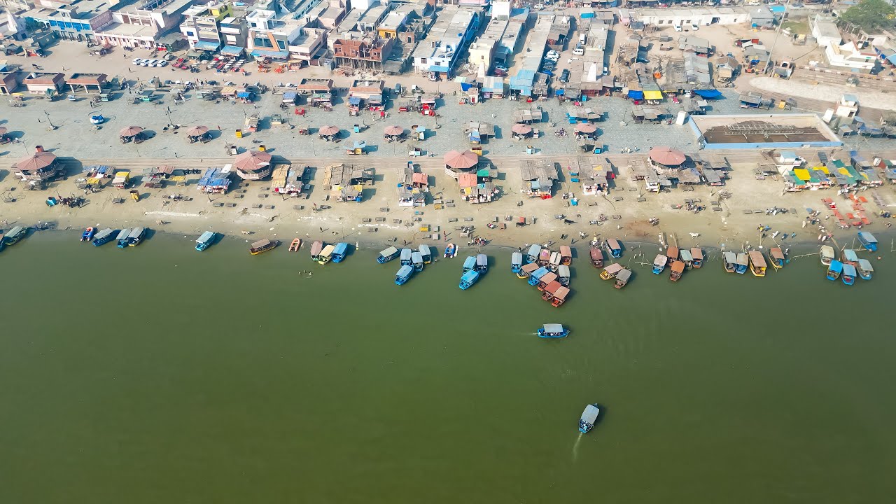 Garhmukteshwar Drone Footage 4K. Amazing shots of Brijghat Ganga in Uttar Pradesh.