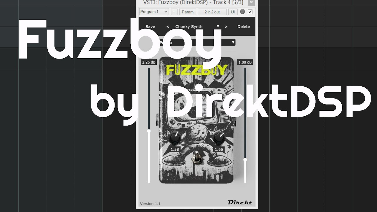 Fuzzboy Distortion Pedal Plugin  by DirektDSP(No Talking)