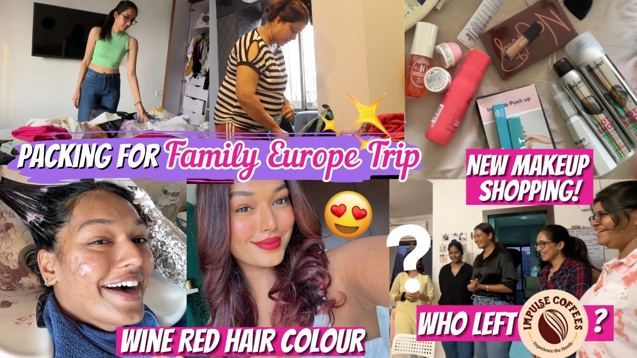 Pack & PREP for Family Europe Trip😍 Red Hair! Summer Outfits, New Nails & more #HustleWSar