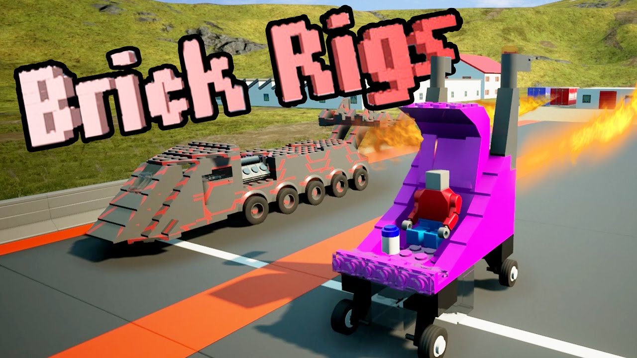 WORLD'S FASTEST DRAG RACING BABY STROLLER + ROCKET TRUCK! - Brick Rigs Workshop Creations - Gameplay