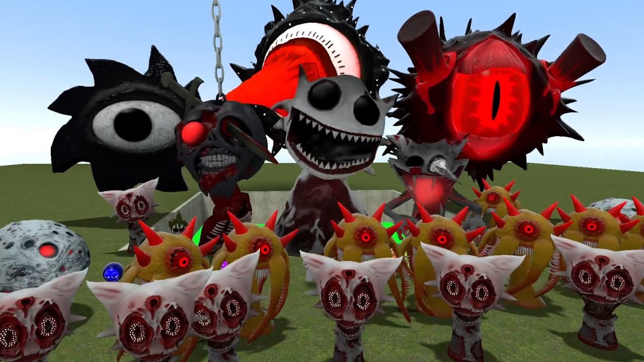 SPARTAN KICKING ALL SPRUNKI CHARACTERS ON THE TOXIC PIT in Garry's Mod!