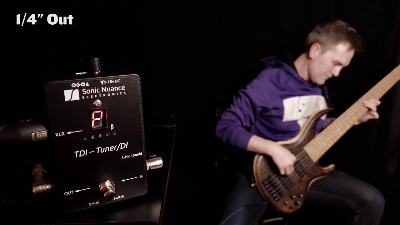 Tuner DI (TDI) by Sonic Nuance Electronics.  The only 48V XLR powered DI + Tuner