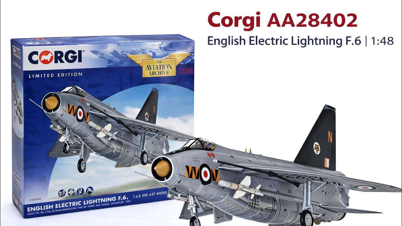 Corgi AA28402 English Electric Lightning F.6 | 1:48 Diecast Model Review