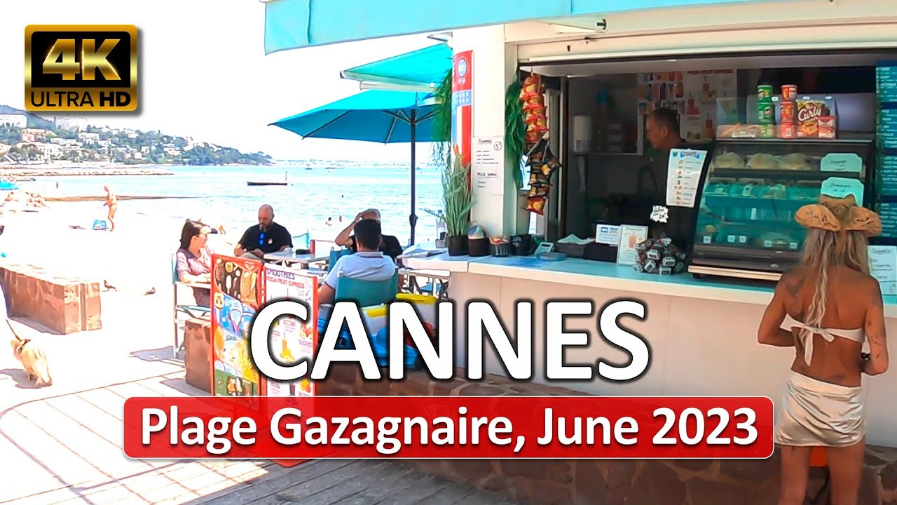 Cannes, France • Plage Gazagnaire • Côte d'Azur • May 18, 2023 • Virtual Tour 4K