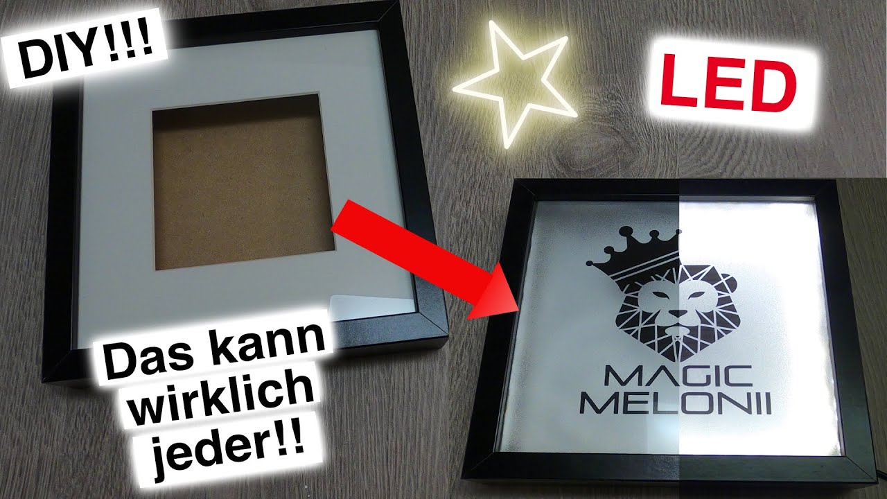 DIY: IKEA Ribba Hack Bilderrahmen mit LED Beleuchtung // selbst gebaut