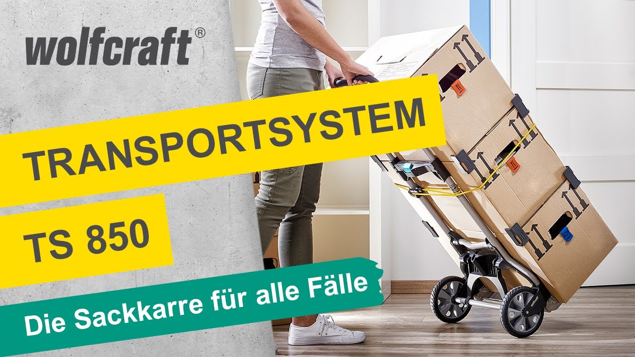 Transportsystem TS 850: Die Sackkarre für alle Fälle - komfortabel und platzsparend | wolfcraft
