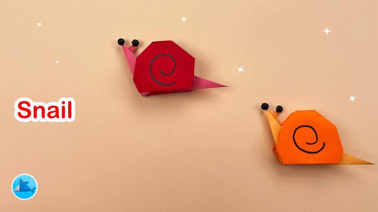 How to make  paper snail - Easy paper Craft - Origami snail