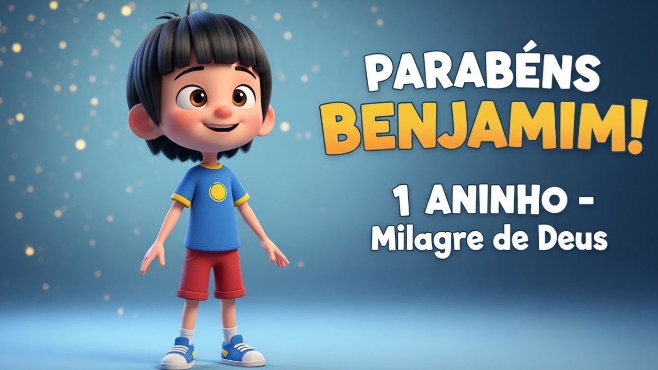 Parabéns Benjamim 🎉 | 1 Aninho | Um Milagre de Deus | Música Infantil Cristã