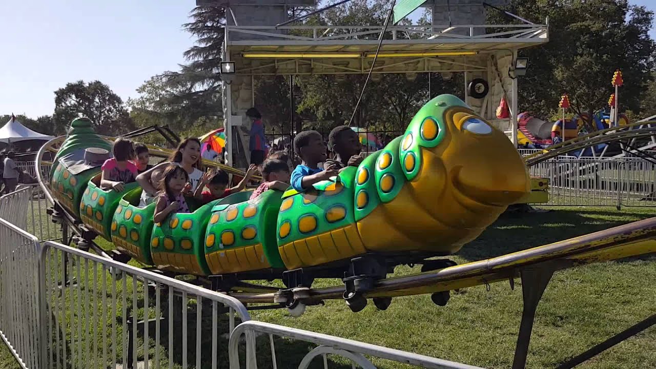 The caterpillar ride at Elk Grove Giant Pumpkin Fe