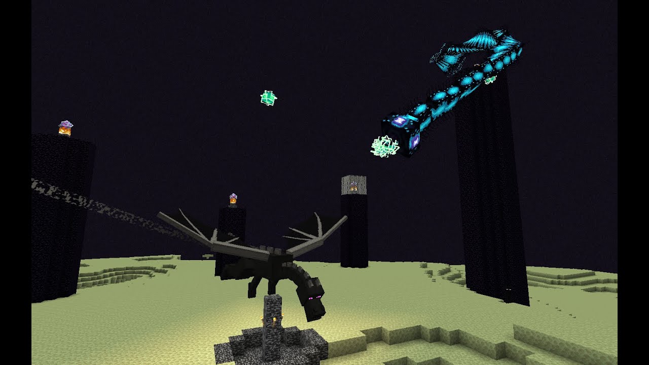 Minecraft Ender Dragon VS Void Worm From Alex´s Mob mod