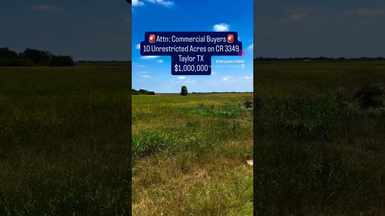 🚨10 UNRESTRICTED ACRES in Taylor, TX &mdash; Min from Samsung & RCR Logistics Park - Opportunity Zone🚨