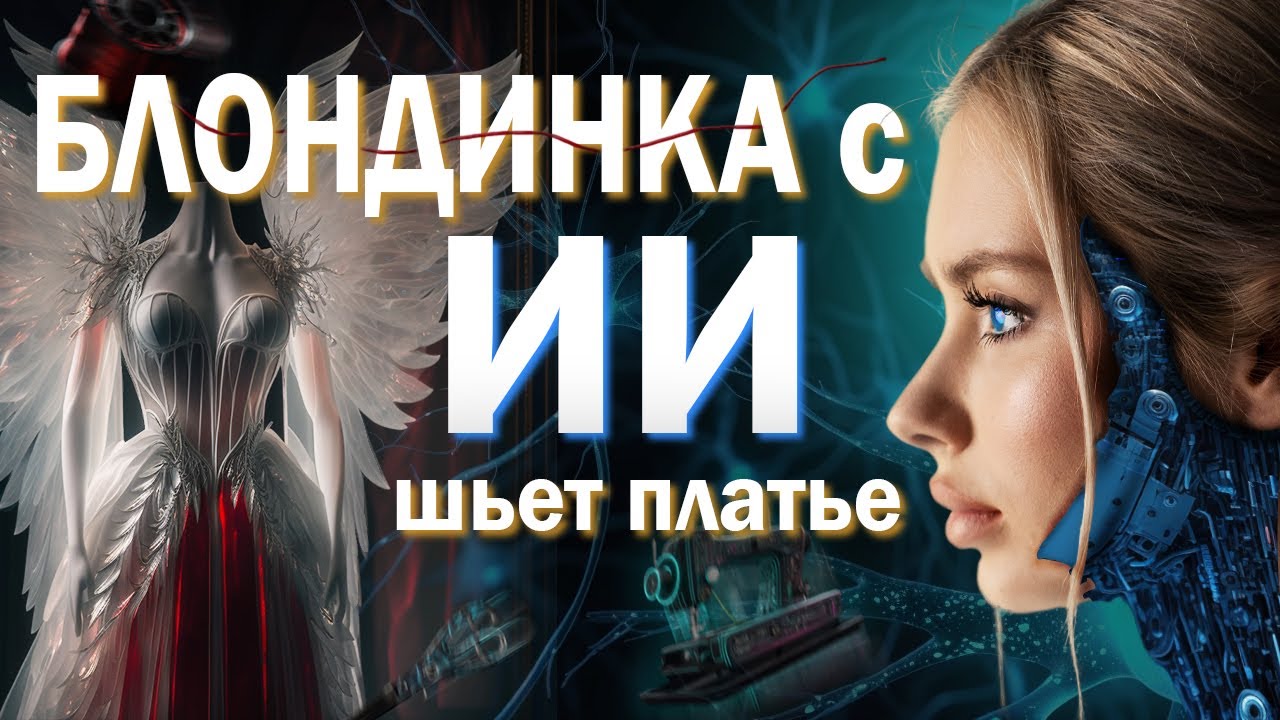 Блондинка и Искусственный интеллект. Создают платье вместе.