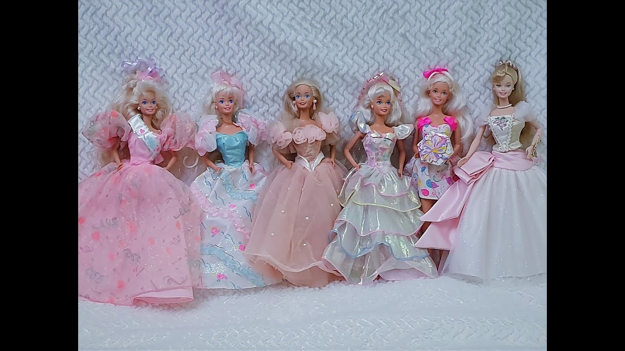 ✨💖 Its Party Time! Special Showcase 90s Birthday Barbie Dolls from 1990 to 1999! Yaaayyy✨💖
