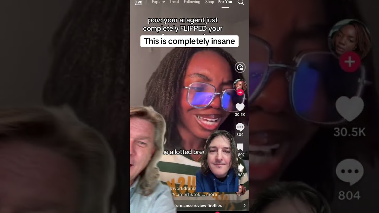 This is completely insane #duet #AI #performancereview #absurd #corporate #AIAgent #review #work