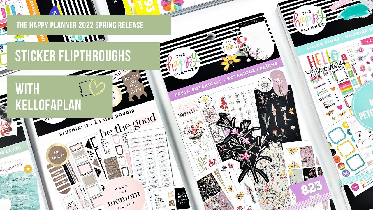 The Happy Planner 2022 Spring Release- Sticker Book Flipthroughs