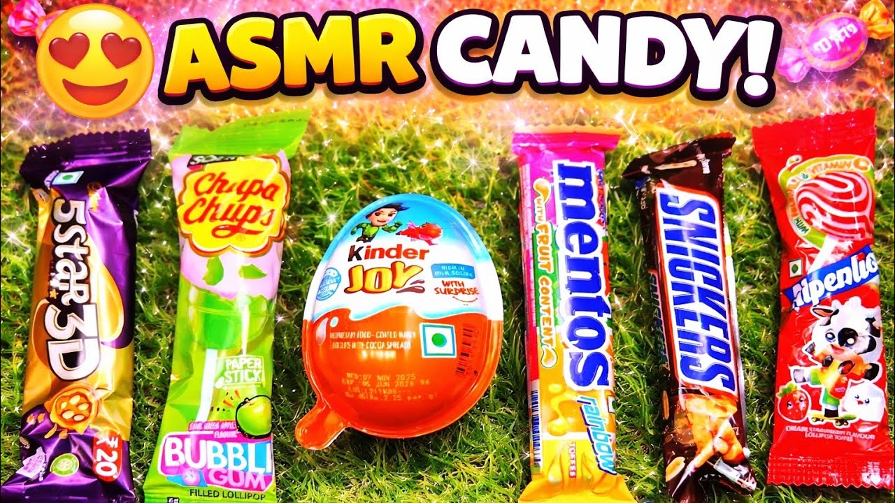 ASMR Most Popular Candys || Some Lots Of Colorful Rainbow Lollipop Candy || Unpacking Chocolate Eat