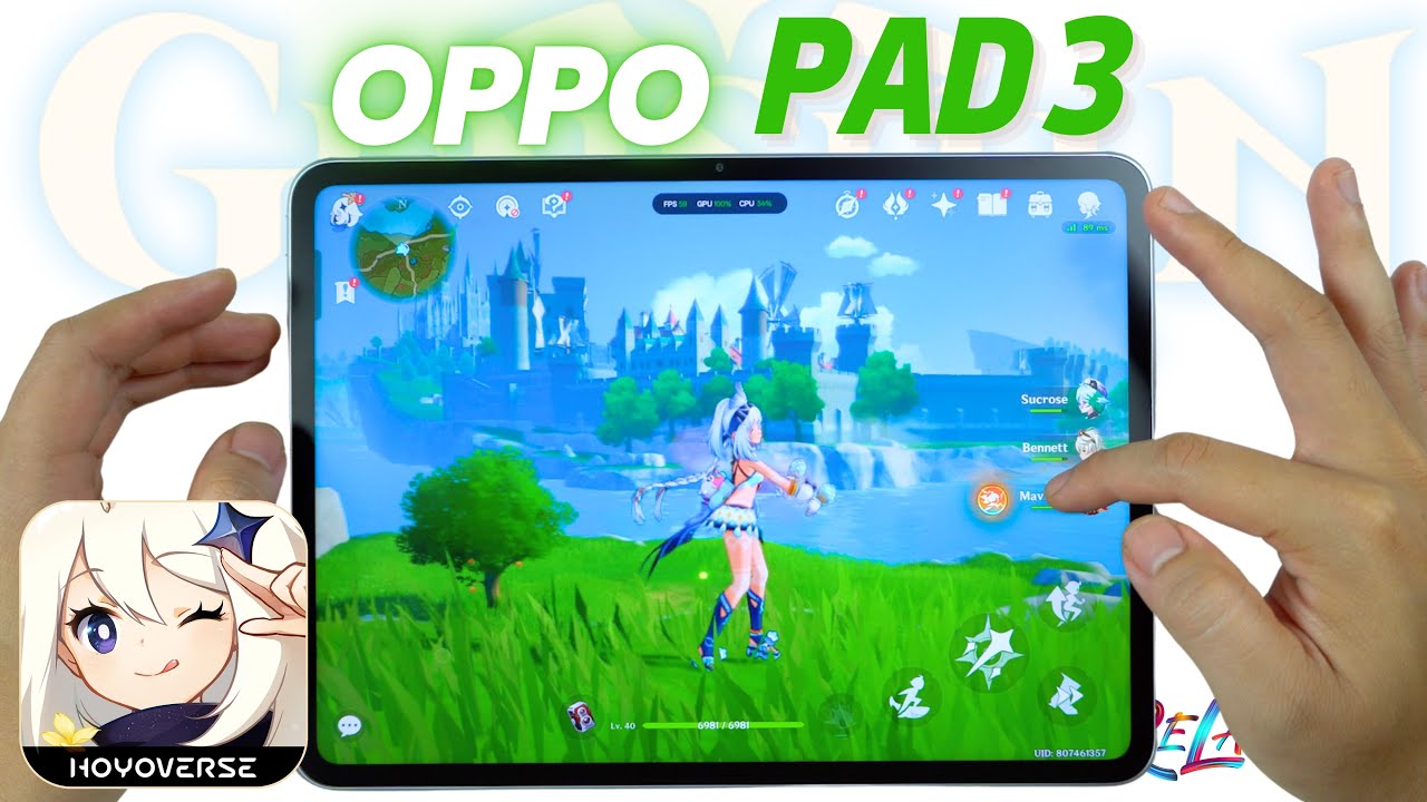 Oppo Pad 3 Genshin Impact Gaming Review | FPS & Battery Drain test
