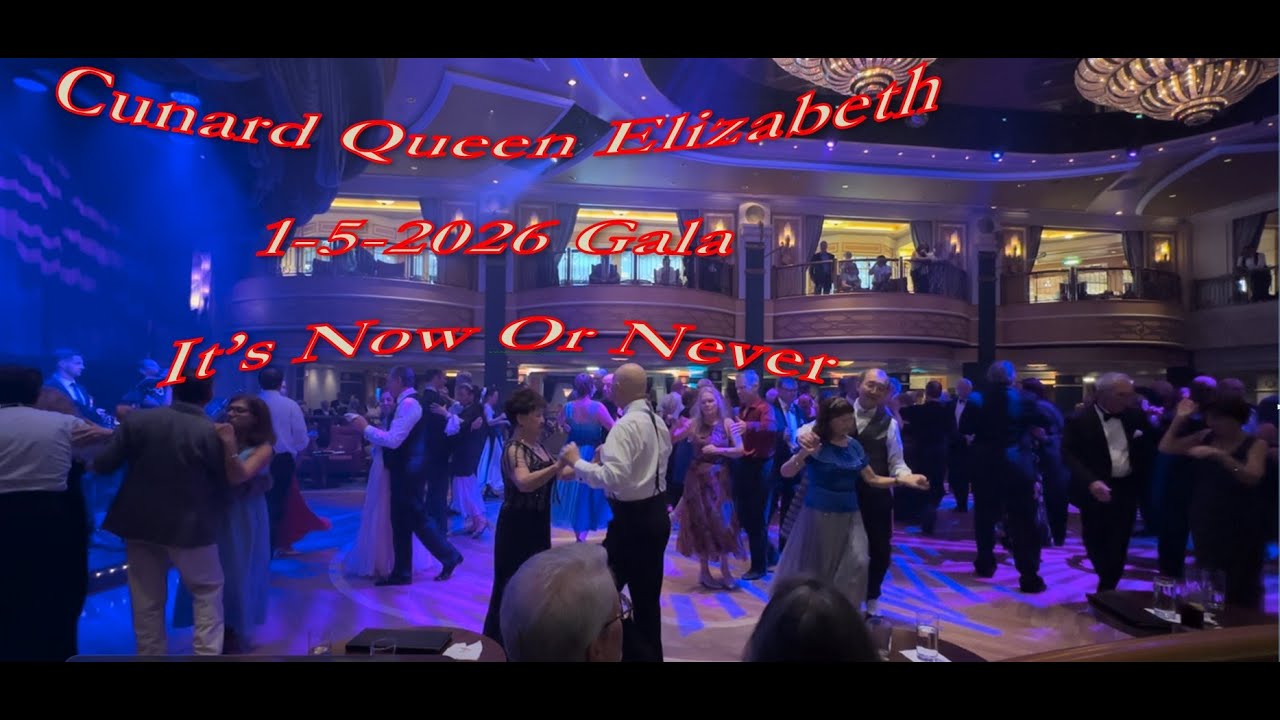 Cunard Queen Elizabeth 2026 New Year Gala. Queens Room Musicians, It's Now Or Never, a Rumba