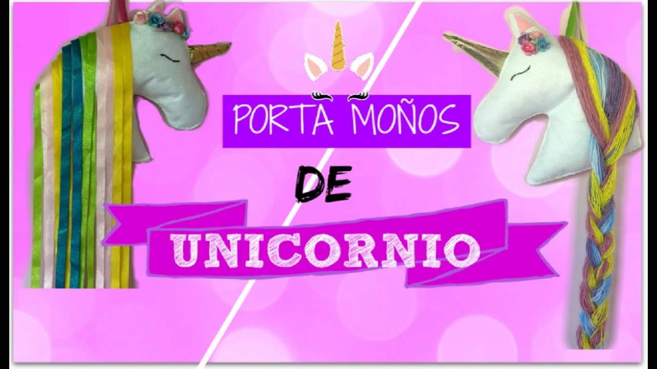 BONITOS PORTA MOÑOS DE UNICORNIO 🦄🌈 FACILES DE HACER!!