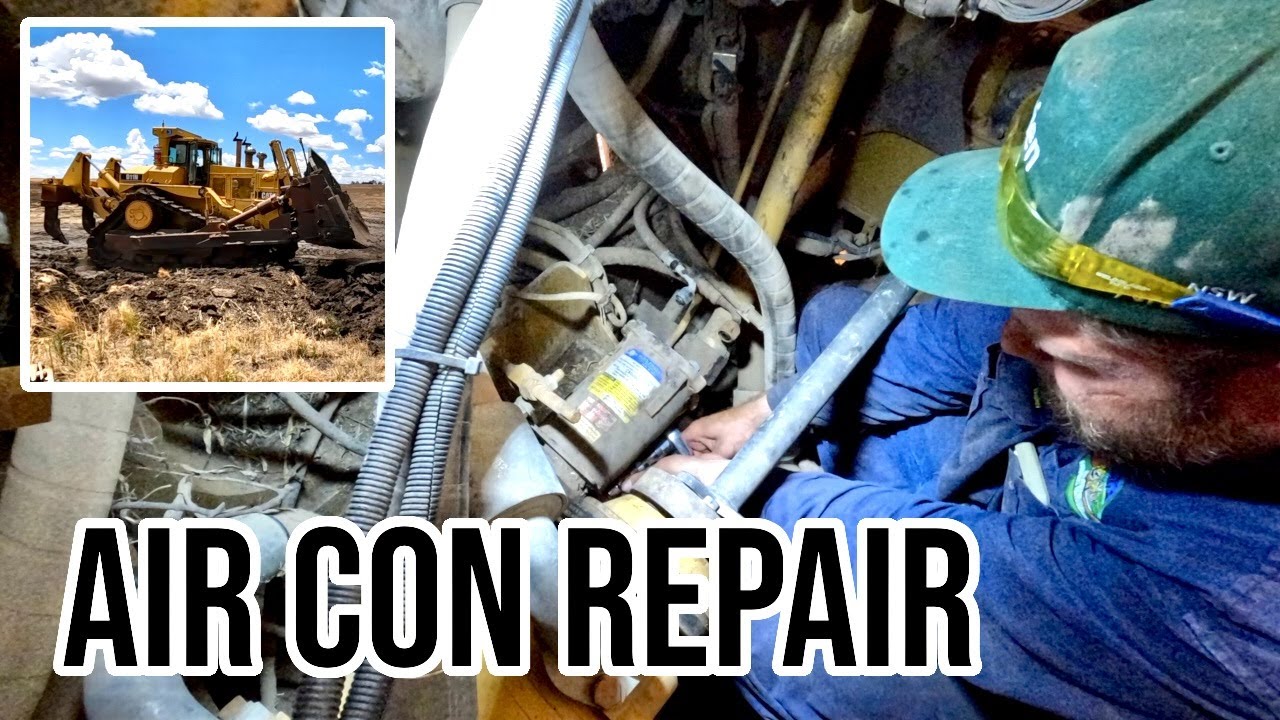Repairing Air-conditioner on CAT D11 Bulldozer (Vlog 135)
