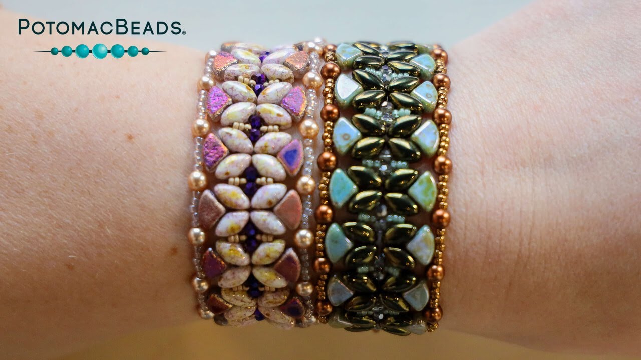 Twin Gems IrisDuo & PieDuo Bracelet - DIY Jewelry Making Tutorial by PotomacBeads
