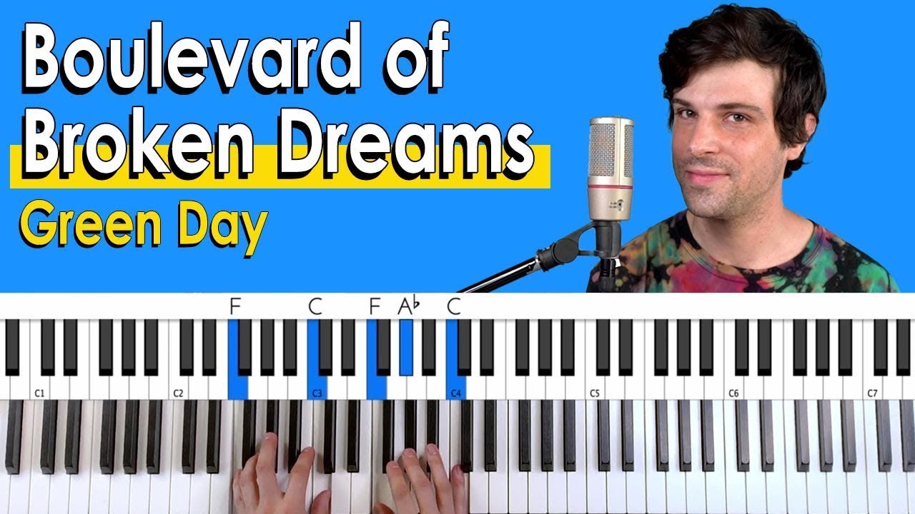 Boulevard of Broken Dreams PIANO CHORDS TUTORIAL