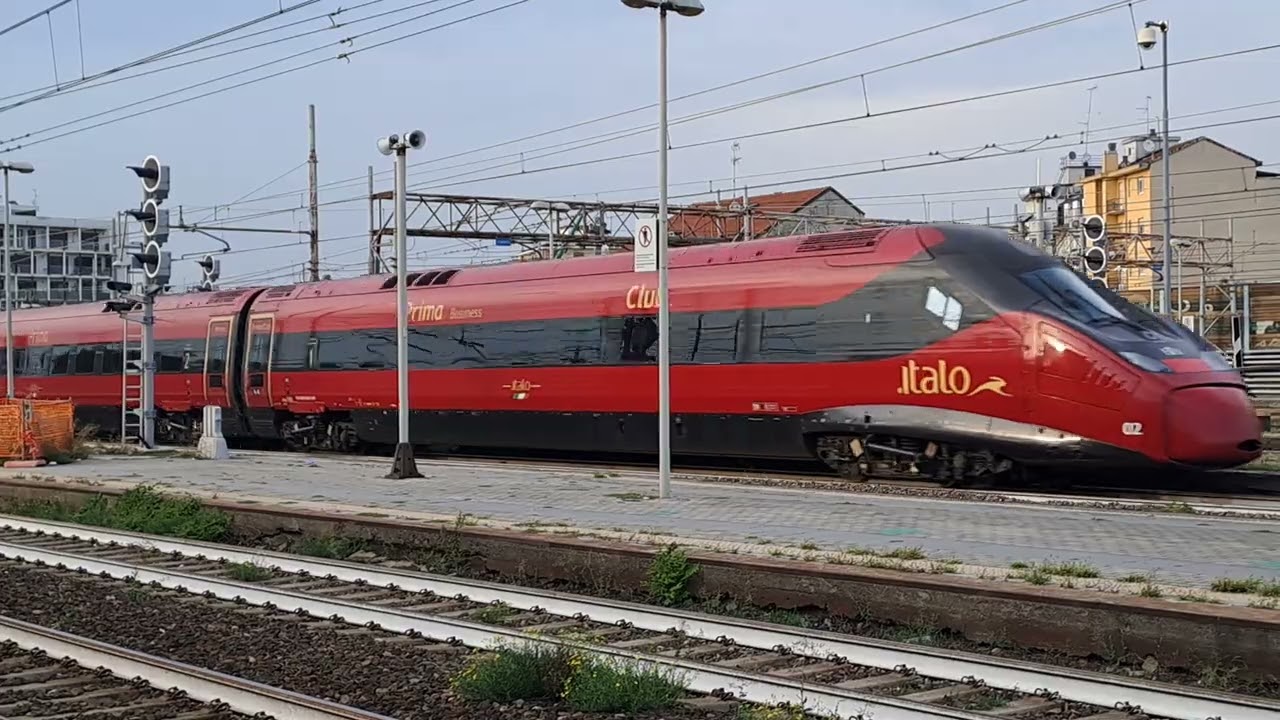 Treno a Milano Lambrate Etr 675 NTV Italo 8985 da Milano Centrale a Venezia Santa Lucia
