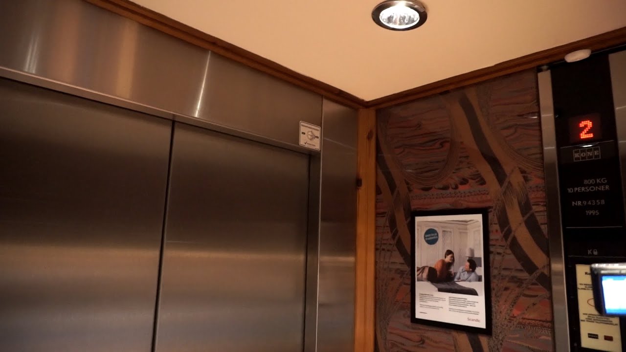 3x 1990s KONE traction elevators @ Hotel Scandic Holmenkollen Park, Oslo, Norway