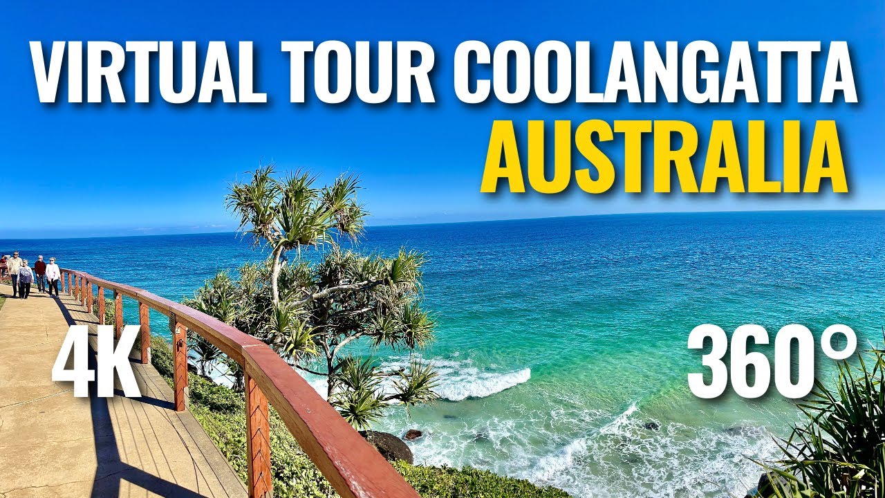 Step into the World of Coolangatta, Gold Coast: Insta360 X3 Tour of Snapper Rocks in 4k