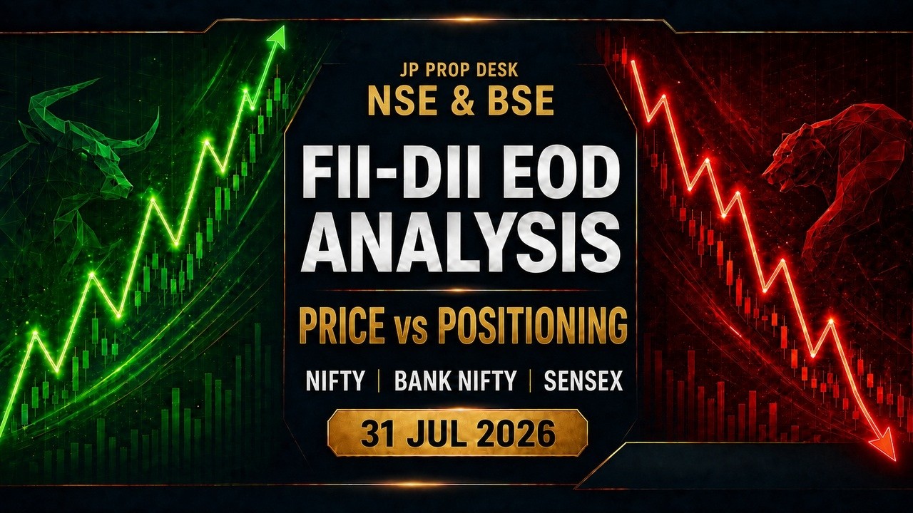 FII DII EOD Analysis: Nifty Rally vs Pro Bearish Bets | NSE & BSE | 31 Jul 2026